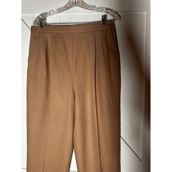 Vintage Orvis Womens Tan Pleated Wool Made USA Career Dress‎ Pants Size 16 - Picture 3 of 8